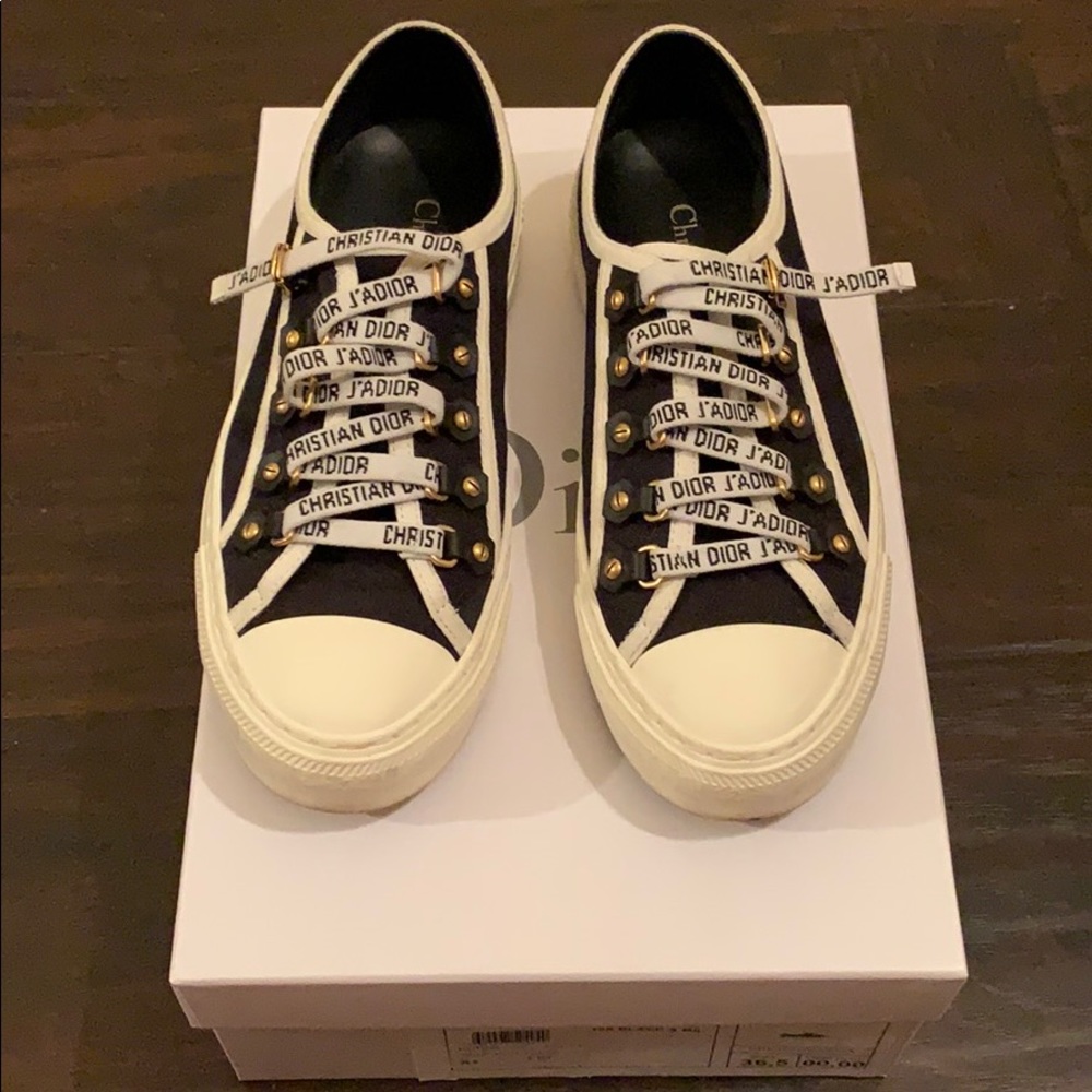 Dior Sneakers SIZE 36.5 WALK’N’DIOR BLACK CANVAS